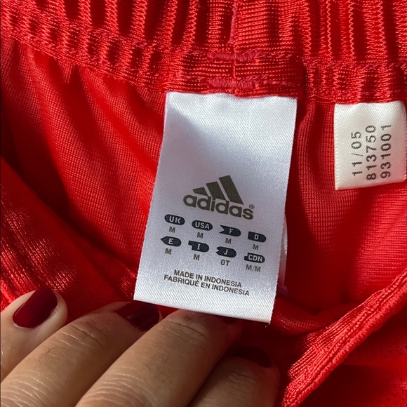 Adidas Women's Bright Red Athletic Shorts - Picture 2 of 3